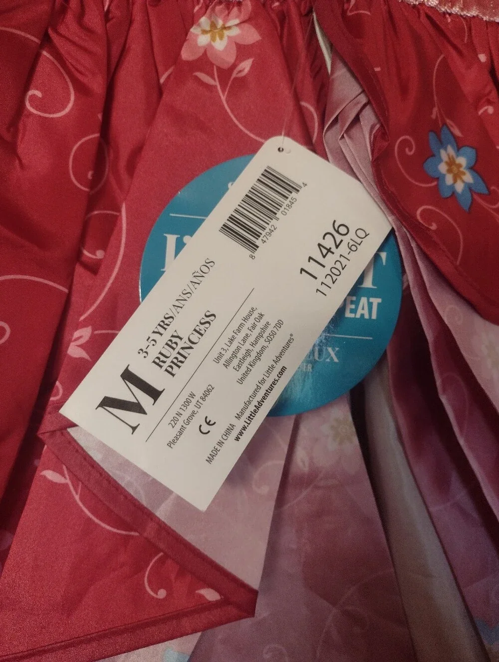 NWT Little Adventures Ruby Princess Red Dress